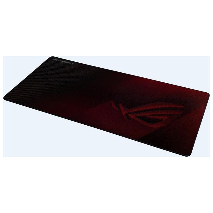 ASUS 90MP0210-BPUA00 ROG Scabbard II Tappetino per Mouse Gaming in Tessuto con Base in Gomma Antiscivolo e Barra Appoggiaferro 900x400x0.3 cm colore Nero Rosso
