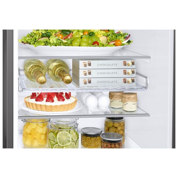 Samsung RB34C675DSA EcoFlex AI Frigorifero Combinato 344 L 185 cm Classe D 35 dB No Frost Wi-Fi Display Touch colore Acciaio Inossidabile