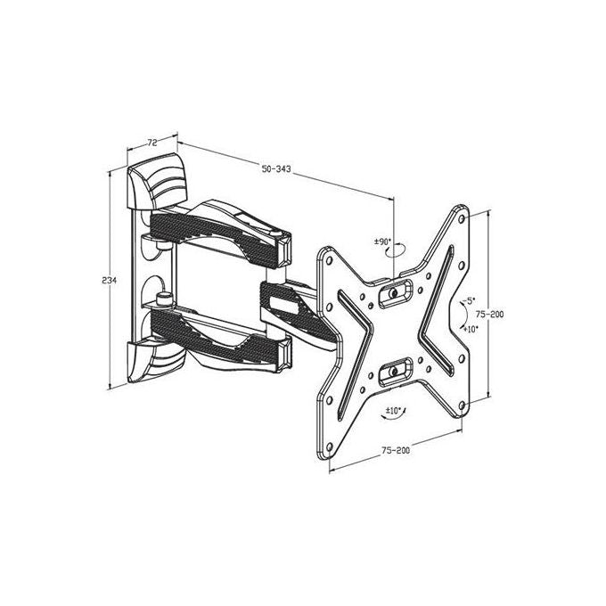 Ciatti Supporto per Tv da 26'' Fino a 40'' 3 Snodi Bianco