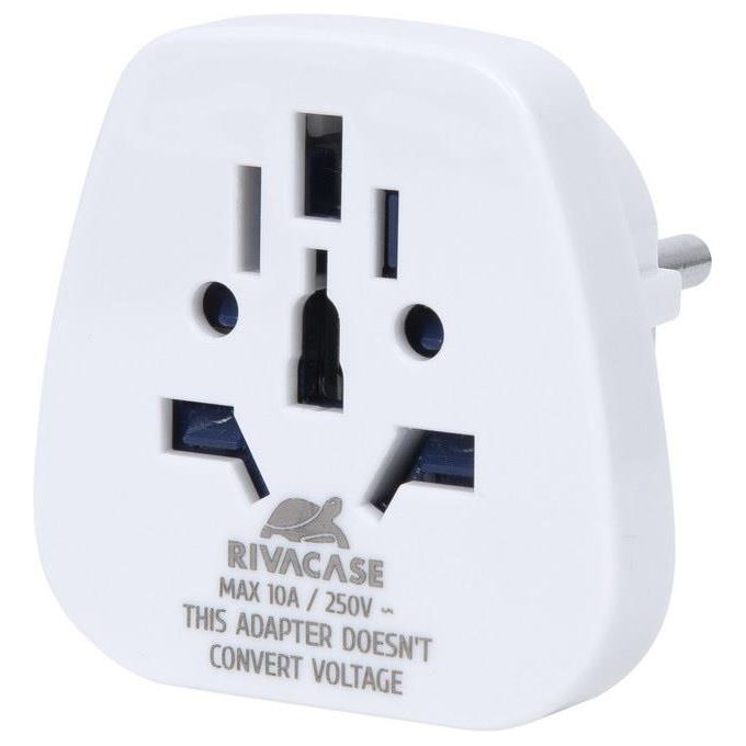 Rivacase PS4100 W00 Adattatore da Viaggio da Mondo a EU