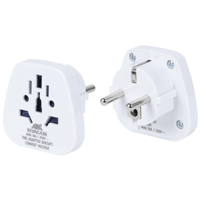 Rivacase PS4100 W00 Adattatore da Viaggio da Mondo a EU