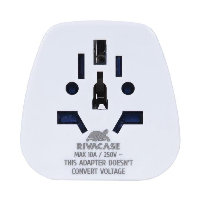 Rivacase PS4100 W00 Adattatore da Viaggio da Mondo a EU