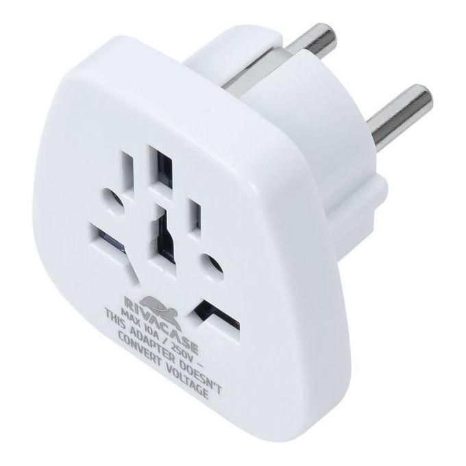 Rivacase PS4100 W00 Adattatore da Viaggio da Mondo a EU