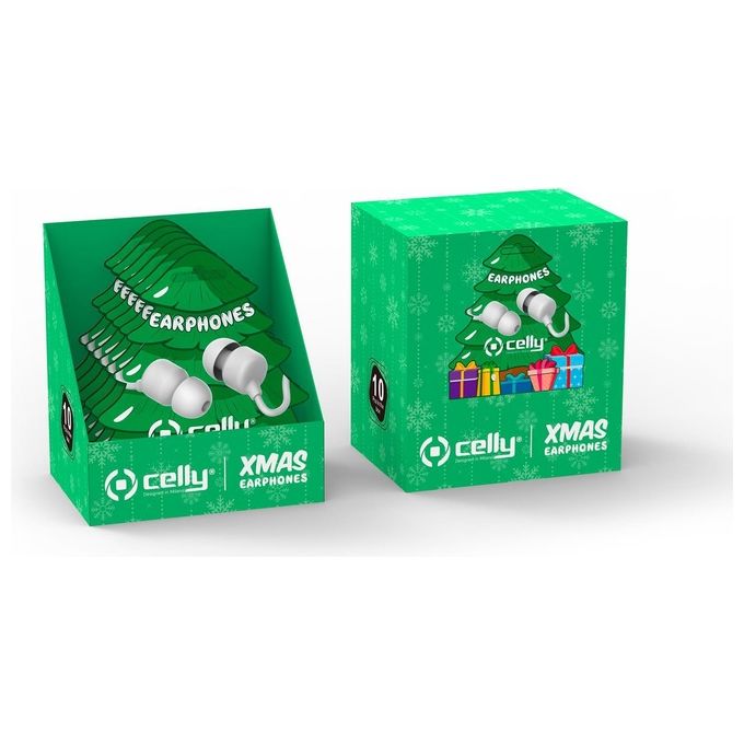Celly Wired Earphone Xmas Tree Shape