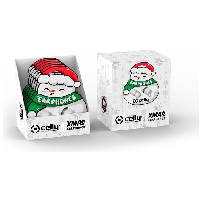 Celly Wired Earphone Xmas Snow Shape