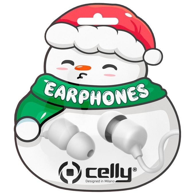 Celly Wired Earphone Xmas Snow Shape