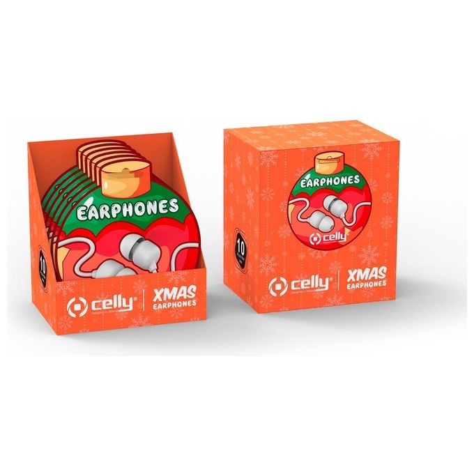 Celly Wired Earphone Xmas Ball Shape