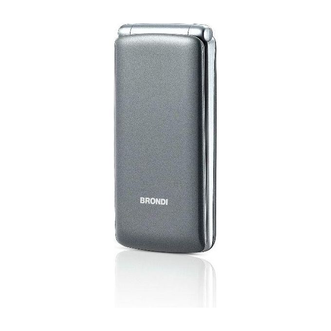 Brondi Amico Sincero Telefono Cellulare per Anziani Dual SIM Tasto SOS Bluetooth Fotocamera 1.3 MP colore Grigio