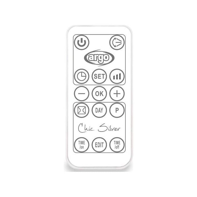 Argo Chic Silver Termoventilatore Ceramico da Parete Argento