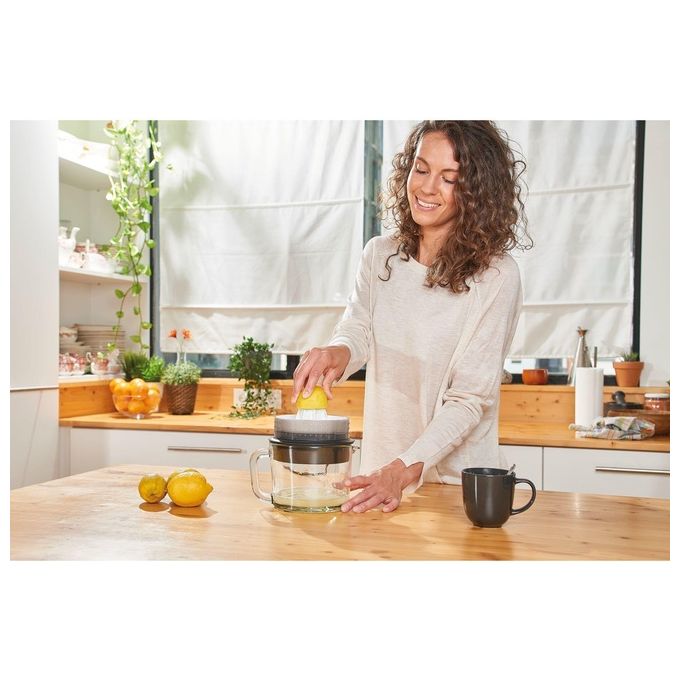 Black+decker BXCJ30E Spremiagrumi Elettrico 30W Caraffa Vetro 1L Doppio Cono Selettore Polpa colore Nero