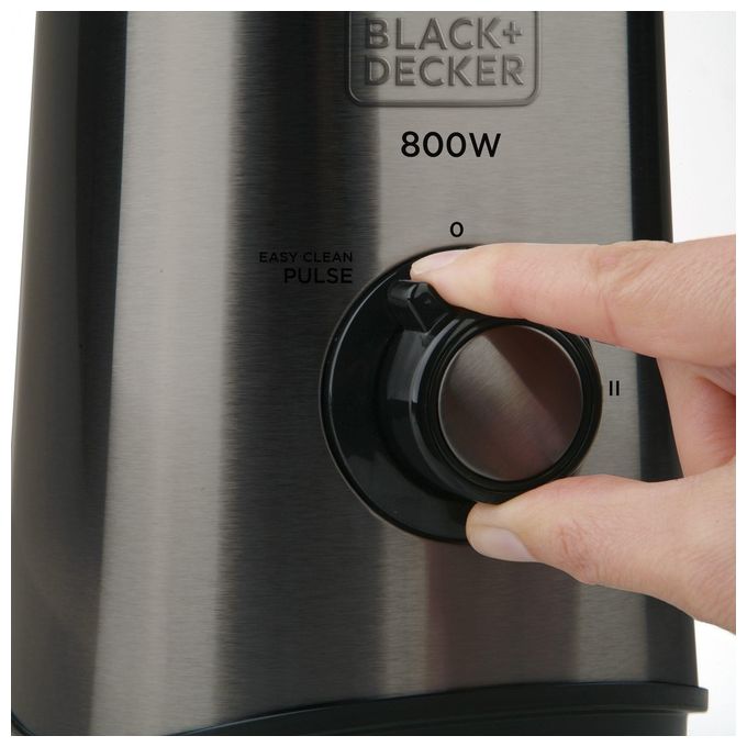 Black+Decker BXJB800E Frullatore a Frusta Capacita' 1,5 L Potenza 800 W in Acciaio Inox Nero