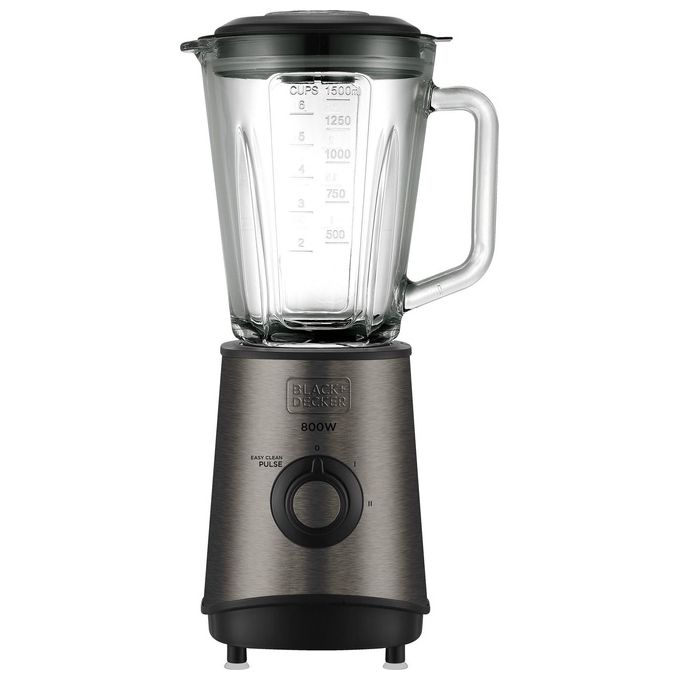 Black+Decker BXJB800E Frullatore a Frusta Capacita' 1,5 L Potenza 800 W in Acciaio Inox Nero