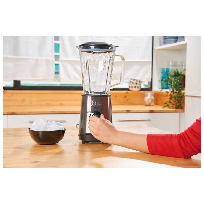 Black+Decker BXJB800E Frullatore a Frusta Capacita' 1,5 L Potenza 800 W in Acciaio Inox Nero