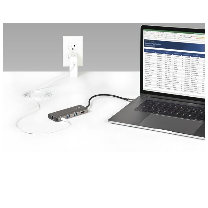 StarTech DKT31CHPDL Adattatore Multiporta USB C Tipo Prodotto Mini Docking Station HDMI 4K 30Hz USB 3.2 Gen 2 10Gbps Power Delivery 100W Gigabit Ethernet colore Grigio