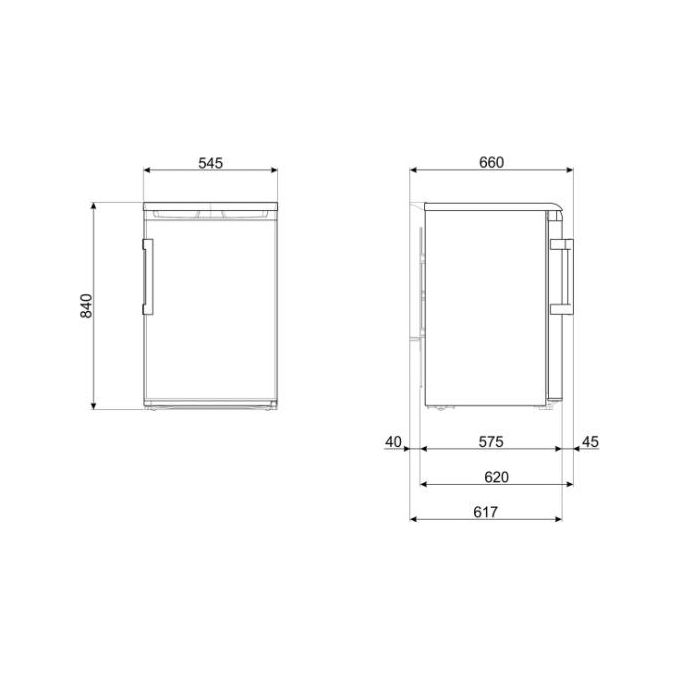 SMEG frigorifero monoporta 114 cm classe db libera installazione var. Colore Argento