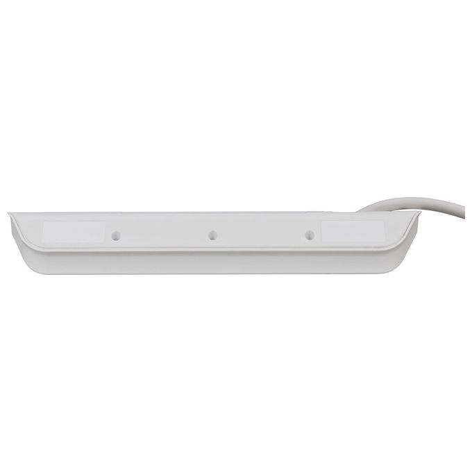 Brennenstuhl Ciabatta Angolare a 4 Prese con Superficie in Acciaio Inox Argento-Bianco