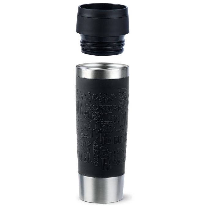 EMSA N2022000 Travel Mug Classic Tazza da Viaggio 500 ml Acciaio Inox con Isolamento Termico Doppia Parete e Chiusura Ermetica colore Nero