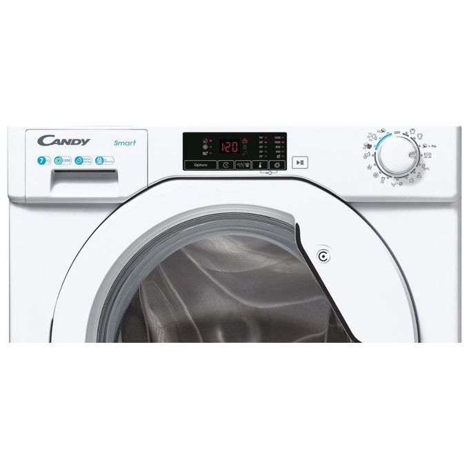 Candy  Smart CBW 27D1E-S Lavatrice da Incasso a carica frontale 7 Kg Classe D 1200 giri 16 Programmi Bianco