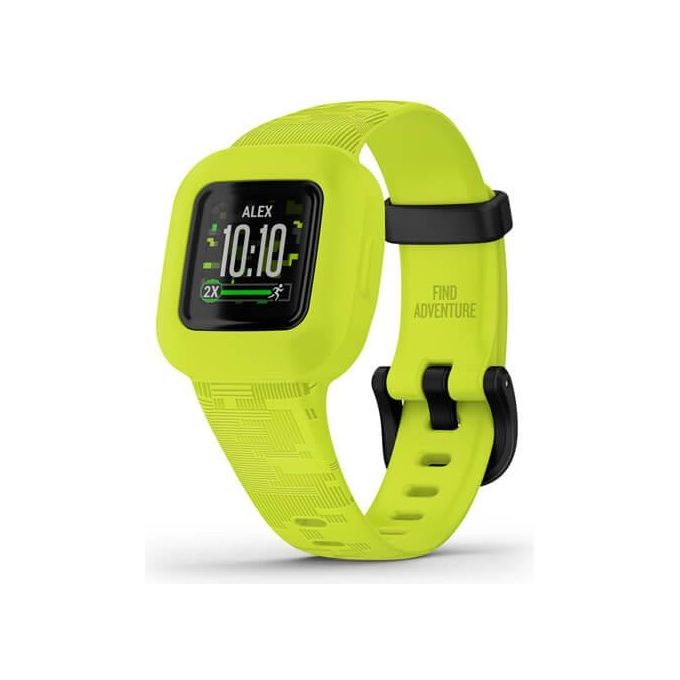 Garmin 010-02441-00 vivofit jr. 3 Tracciatore di Attivita' da Polso Display Touchscreen a Colori Batteria 1 Anno Impermeabile 5 ATM Cinturino in Silicone Regolabile colore Verde