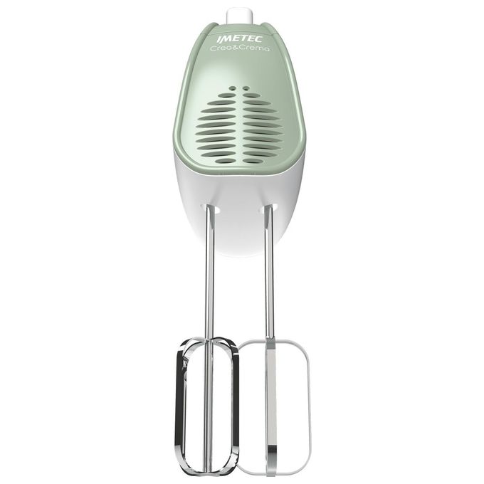 Imetec 7485 CreaandCrema Sbattitore Manuale 500W 5 velocita' Turbo Fruste Extralunghe Ganci Acciaio Inox colore Bianco Verde