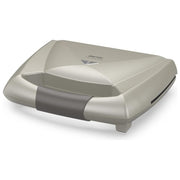 Imetec 8007403074869 TostaandGriglia Tostiera Elettrica Piastre XL Rigate Antiaderenti 3 Toast 800W colore Champagne