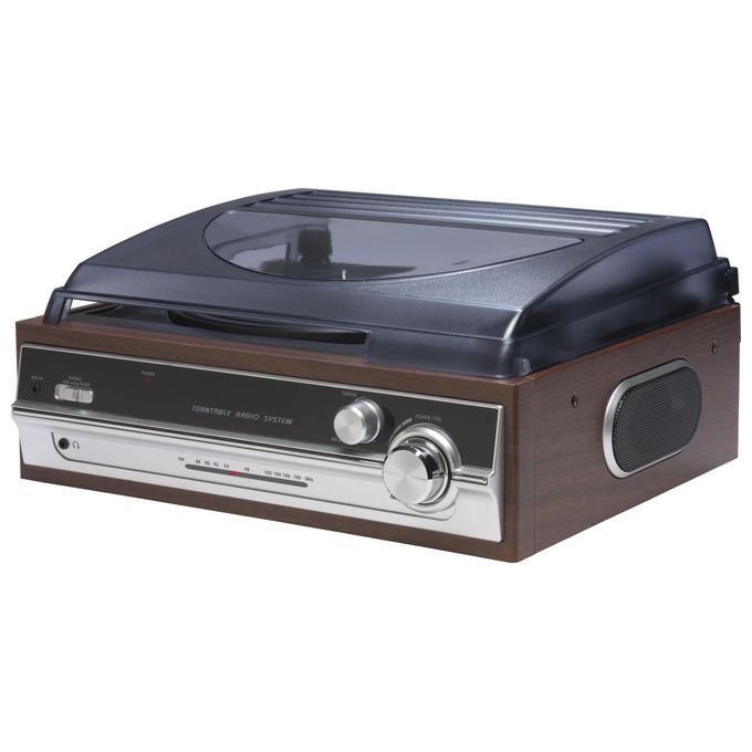 Denver VPR-190 MKII Giradischi Vinile Radio FM Altoparlanti Integrati 33 45 78 rpm Puntina Ceramica colore Marrone