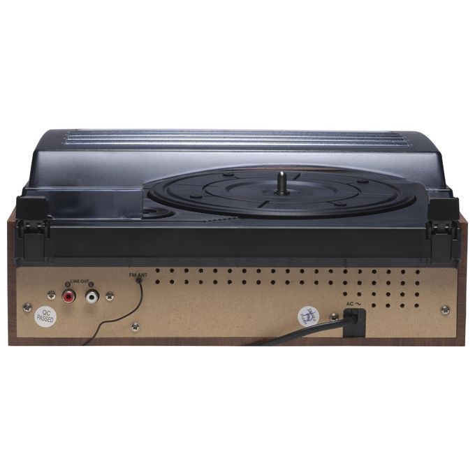 Denver VPR-190 MKII Giradischi Vinile Radio FM Altoparlanti Integrati 33 45 78 rpm Puntina Ceramica colore Marrone
