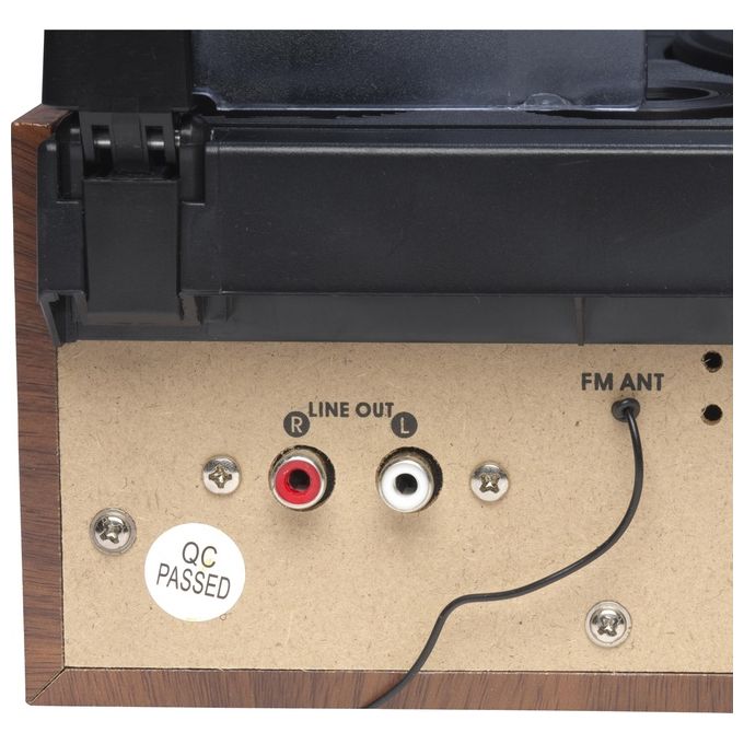 Denver VPR-190 MKII Giradischi Vinile Radio FM Altoparlanti Integrati 33 45 78 rpm Puntina Ceramica colore Marrone