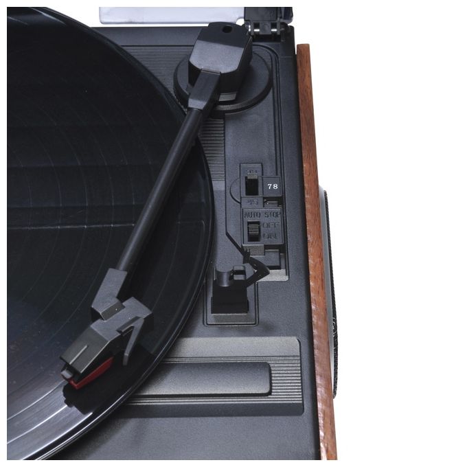 Denver VPR-190 MKII Giradischi Vinile Radio FM Altoparlanti Integrati 33 45 78 rpm Puntina Ceramica colore Marrone