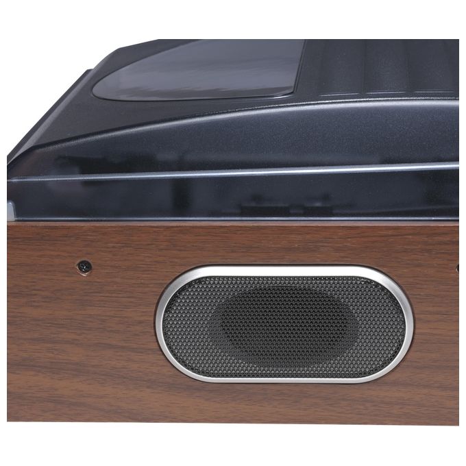 Denver VPR-190 MKII Giradischi Vinile Radio FM Altoparlanti Integrati 33 45 78 rpm Puntina Ceramica colore Marrone