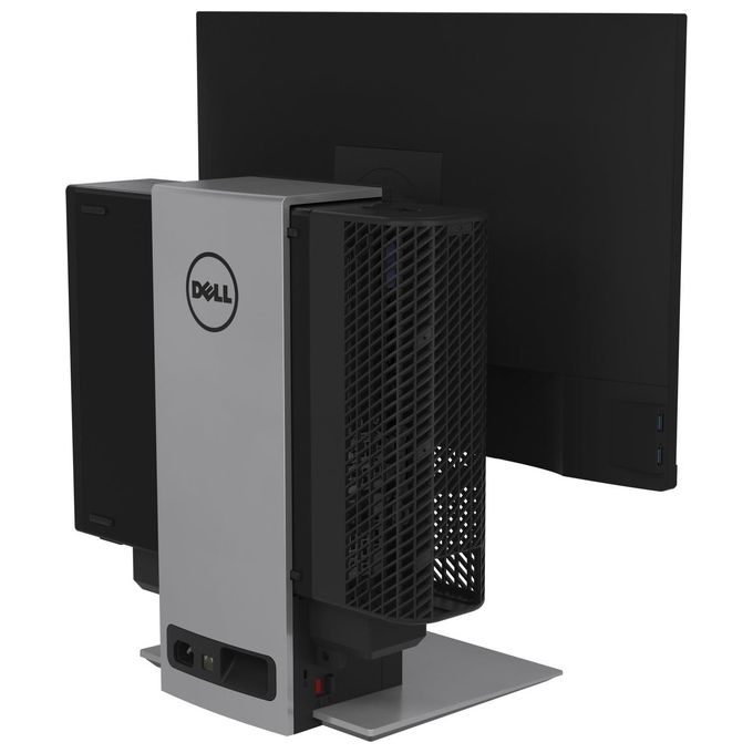 DELL DELL-OSS21 Supporto All-in-One per Desktop Small Form Factor Compatibilita' 19'' - 27'' Regolazione Altezza Inclinazione -5 - 21° Rotazione 360° colore Argento