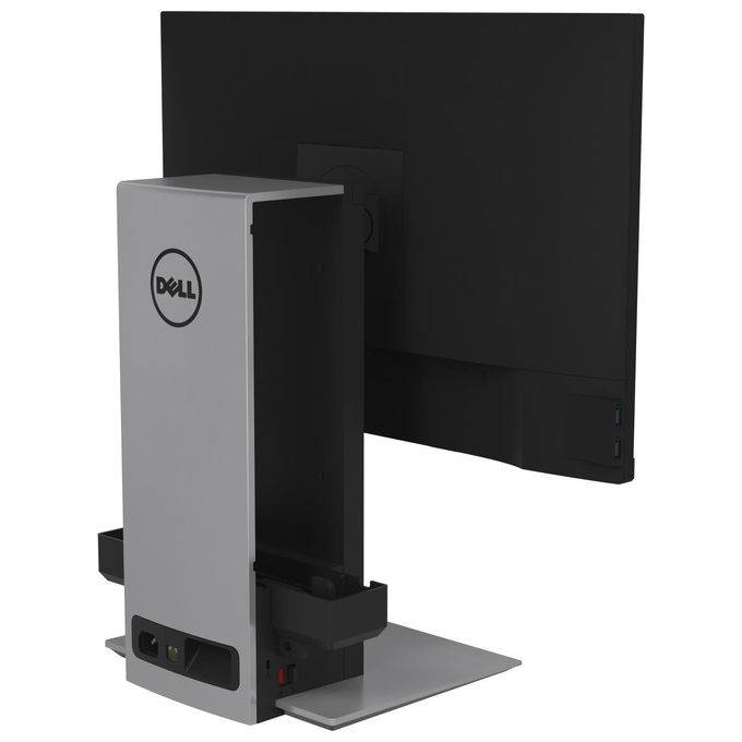 DELL DELL-OSS21 Supporto All-in-One per Desktop Small Form Factor Compatibilita' 19'' - 27'' Regolazione Altezza Inclinazione -5 - 21° Rotazione 360° colore Argento