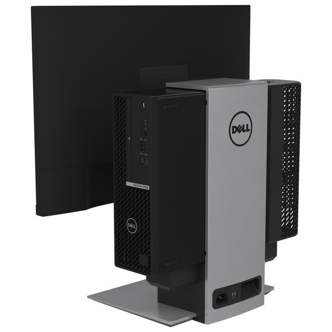 DELL DELL-OSS21 Supporto All-in-One per Desktop Small Form Factor Compatibilita' 19'' - 27'' Regolazione Altezza Inclinazione -5 - 21° Rotazione 360° colore Argento