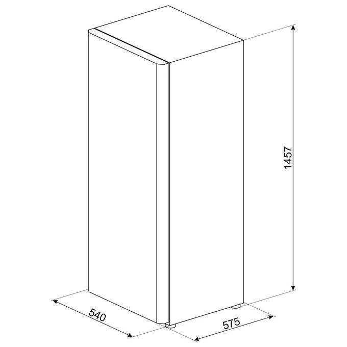 Smeg CV215NF Congelatore Verticale 168 L 145,7 cm Classe F 39 dB No Frost colore Bianco