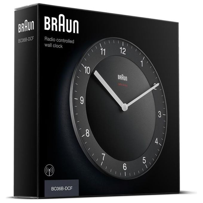 Braun BC 06 B-DCF Orologio da Parete Radiocontrollato Nero