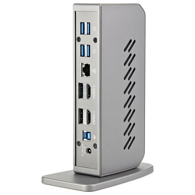 StarTech.com DK30A2DHUUE Docking Station USB-C USB-A Dual Monitor DisplayPort HDMI 4K 60Hz 6x USB-A GbE colore Nero Grigio