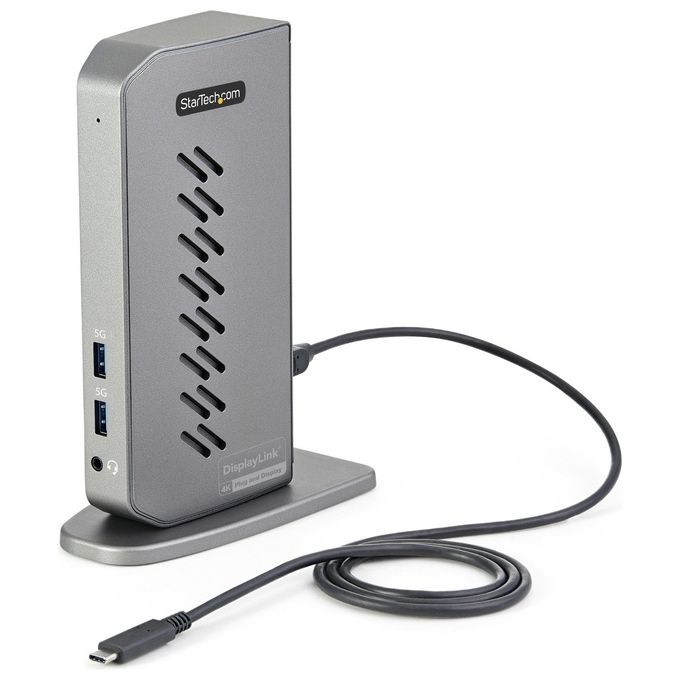 StarTech.com DK30A2DHUUE Docking Station USB-C USB-A Dual Monitor DisplayPort HDMI 4K 60Hz 6x USB-A GbE colore Nero Grigio