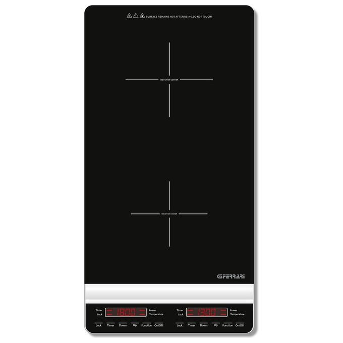 G3 Ferrari G10139 Dinamiko Deep Fornello a Induzione Doppio 3100W 2 Zone Touch Timer 3h colore Nero