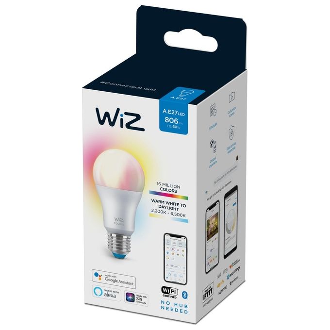 Philips Wiz Color Lampadina a Goccia Smerigliata Wi-Fi 60W