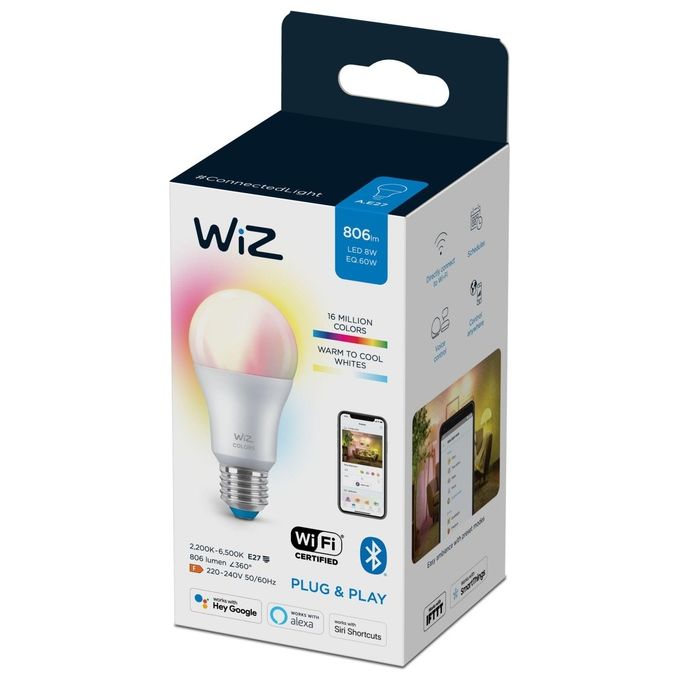 Philips Wiz Color Lampadina a Goccia Smerigliata Wi-Fi 60W