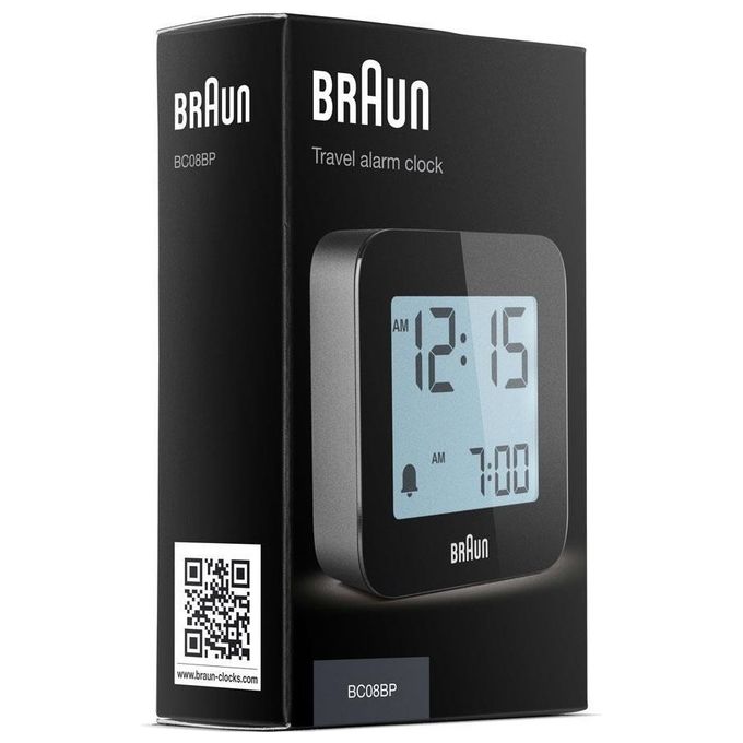 Braun BC08B-DCF Radiosveglia Digitale LCD Radiocontrollata DCF77 Sveglia Crescente Snooze colore Nero