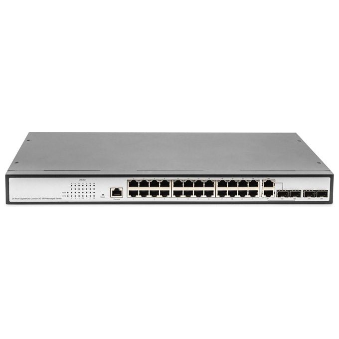 Digitus DN-80221-3 Switch di rete gestito Layer 2 Gigabit Ethernet 24 porte 4 uplink SFP-RJ45 Porta CLI colore Nero