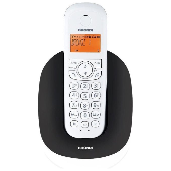 Brondi Telefono Cordless Manta Nero-Bianco