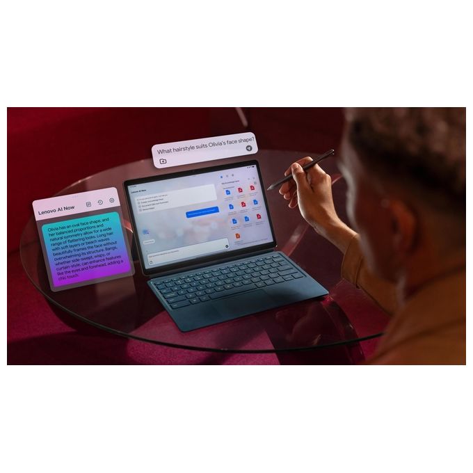 Lenovo ZAEG0015IT Yoga Tab Plus Tablet Android 12.7'' 3K Snapdragon 8 Gen 3 16 GB RAM 256 GB Wi-Fi 7 Android 14 Tastiera e Pennino inclusi colore Tidal Teal