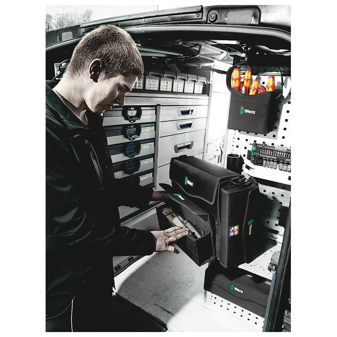 Wera 05004352001 2Go 3 Custodia Portautensili in Nylon modulare con fondo rinforzato colore Nero