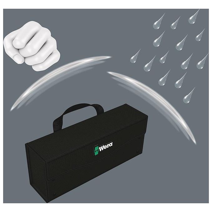 Wera 05004352001 2Go 3 Custodia Portautensili in Nylon modulare con fondo rinforzato colore Nero