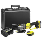 Stanley - FatMax SFMCG400M2K-QW Smerigliatrice 18V Velocita' 9000 rpm Diametro Disco 125 mm Filetto M14 colore Nero