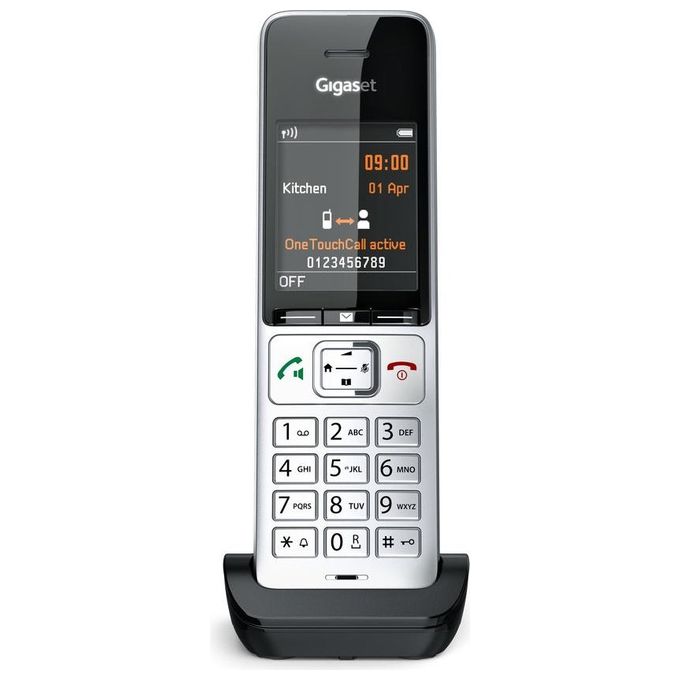 Gigaset S30852-H3061-R101 COMFORT 500HX Telefono Analogico DECT con Display TFT a Colori 2.2'' Vivavoce Identificatore di Chiamata colore Nero Argento