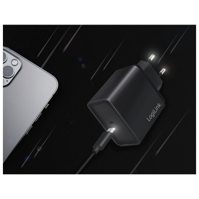 Logilink Caricabatterie con porta Usb-C 18W