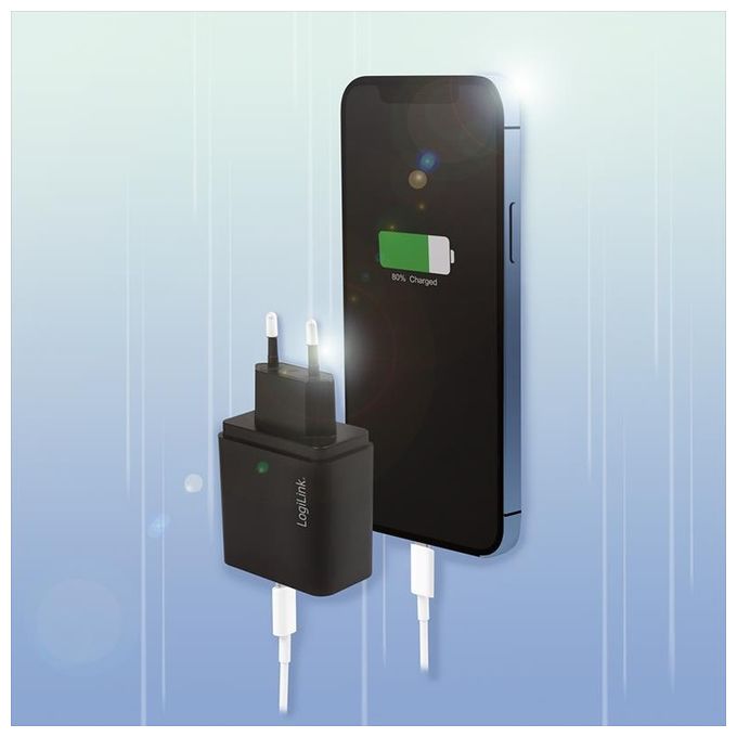 Logilink Caricabatterie con porta Usb-C 18W